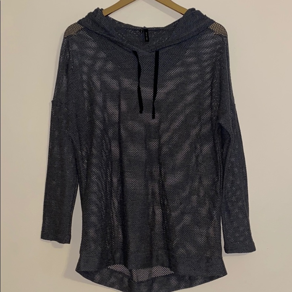 Maurices Gray Jersey Sweatshirt with Hood
